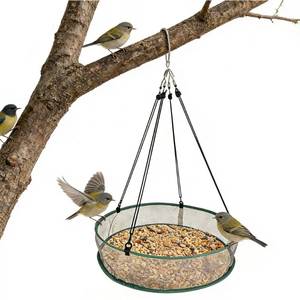 lot 14106 image: Seed Catcher for Bird Feeders, 20ftft Bird Feeders for Outdoors Hanging, Birds Feeder Seed Catcher Tray with Adjustable Hanging Hoop for Outdoor Garden Accessories (Grey)