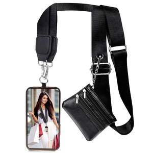 lot 14135 image: XANGNIER Clip and Go Strap for Phone with Wallet Crossbody,Black