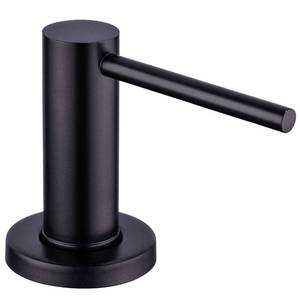 lot 14139 image: Matte Black Kitchen Sink Soap Dispenser GAPPO Countertop Pump Hand Lotion Built in Bottle Upgrade Stainless Steel Screw