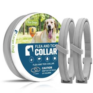 lot 14140 image: fcesiweg Flea Collars for Dogs Large, Tick Collar for Dogs, Flea Dog Collar, Adjustable for Medium and Big Breeds,Gentle and Safe for Daily Use, 8 Months Protection-2P
