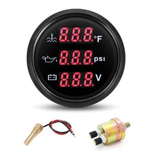 lot 14145 image: ARTILAURA 2in Triple Gauge Set 3in1 (Oil Pressure Watertemp  Voltmeter)
