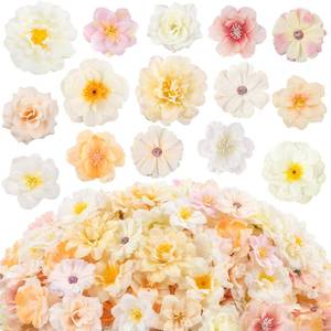 lot 14150 image: ATTGREAT 210Pcs Mini Silk Flower Heads Bulk Crafts Petals Decorations, Cream