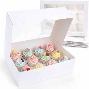 lot 14155 image: VGOODALL 12 Count Cupcake Boxes, 6 PCS Cupcake Container with Window