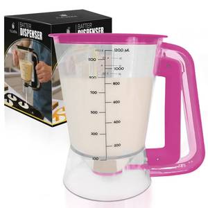 lot 19583 image: Pancake Batter Dispenser  5-Cup Mix Pourer for Pancakes, Waffles, Crepes, Muffins, Cupcakes  Squeeze Handle, Portion Control Pitcher, Durable Drip-Free Design  Baking Accessories (Black)