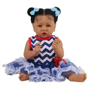 lot 19590 image: HOOMAI Lifelike Reborn Baby Dolls with Soft Body African American Realistic Girl Doll 22.8 Inch Best Birthday Gift Set