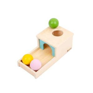 lot 19607 image: Adena Montessori Wooden Toy for 6-12 Month Baby 3 Balls with Tray, Object Permanence Box Colorful Learning Education Toy for Toddler Kid 1-2 Year Old, Preschool Developmental Girl and Boy Gift