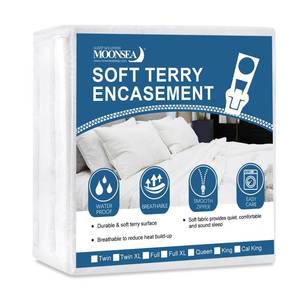 lot 19611 image: Queen Mattress Protector Zippered,Soft Terry Surface Mattress Encasement