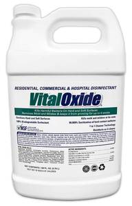 lot 19646 image: Vital Oxide Disinfectant, Deodorizer, Cleaner, Food-Contact Sanitizer, Virucide � (EPA registration #82972-1) � Kills Mold and Mildew, Eliminates Odors -1 Gallon