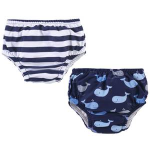 lot 20230 image: Hudson Baby Unisex Baby Swim Diapers, Whales, 0-6 Months