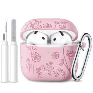 lot 20265 image: Lerobo for AirPods 4 Case with Cleaner Kit and Keychain, Pink