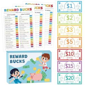lot 20273 image: EZdhuawuse Reward Chores Chart for Kids- 633 Earn Spend Bucks for Behavior