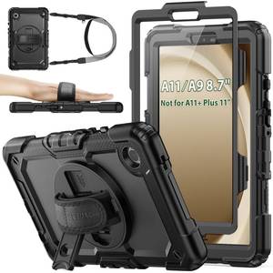 lot 20274 image: SEYMAC stock Case for Samsung Galaxy Tab A11 A9 8.7ftft (Not for A11Plus11ftft), Full-Body Drop Protection Case with Screen Protector Pencil Holder 360° Rotating Hand Strap andStand, Black
