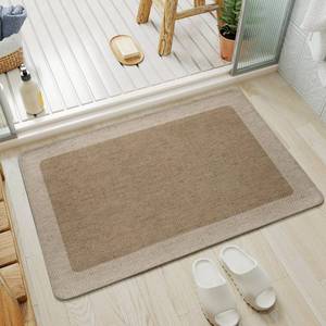 lot 20281 image: YDKGL Bath Mats for Bathroom, Non Slip Thin Bathroom Rugs, Brown 20x31