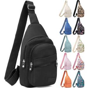 lot 20295 image: Banelu Small Sling Backpack Crossbody Bags for Women Men, Small Sling Bag Cross Body Bag Fanny Packs Crossbody Purses - Black