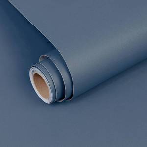 lot 20306 image: Biyoee Navy Blue Peel and Stick Wallpaper 15.7inx 118in Matte Blue Self-Adhesive Removable Contact Paper Solid Color Waterproof Vinyl Roll for Cabinets Furniture Renovation Bedroom Wall Covering