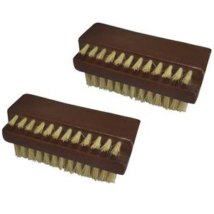 lot 20319 image: Coralpearl Wooden Nail Brush Cleaner with 100percent Natural Boar Bristles Brown