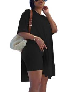 lot 20320 image: qfmqkpi Women Plus Size Short Sets 2 Piece Outfits Medium