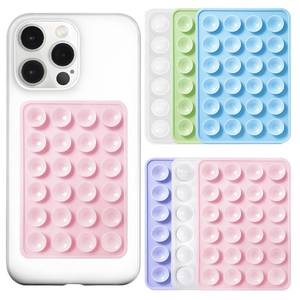 lot 20327 image: Anteel Silicone Suction Phone Case Adhesive Mount, Strong Grip Holder for Selfies and Tiktok Videos, Hands-Free Sticky Phone Grip for iPhone and Android, 2.17in x 3.15in (6 Pack)