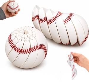 lot 20347 image: Baseball Fidget Ball Toy,3D Printed Twist and Turn Stress Relief Desk Fidget,Relieve Anxiety Fidget Ball Sensory Puzzle,Portable Handheld Focus Ball (Baseball)