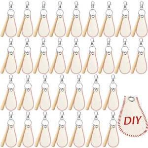 lot 20378 image: Ferreve 32 Set Baseball Softball Keychain Bulk Ball Party Favors DIY Kit