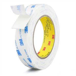 lot 20383 image: 3M Double Sided Tape 1in x 16.5ft, Mounting Tape Heavy Duty, Strong Adhesive Wall Picture Hanging Strips PE Foam Tape