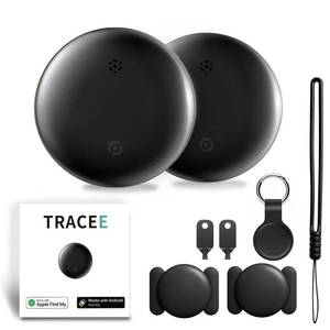 lot 20384 image: Tracee GPS Tracker 2.0, 2 Pack Magnetic Hidden Locator, Advanced Bluetooth Anti-Lost Tracker with Protective Case and Lanyard, Universal Compatibility with iOS and Android Systems, Black