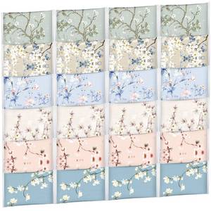 lot 20386 image: Geyee 24 Pack Travel Size Tissue Pocket Slim Pack 3 Ply,Colored Flowers