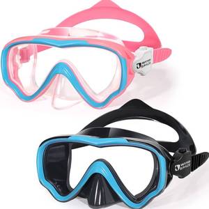 lot 20388 image: Water Space Kids Swim Goggles with Nose Cover Anti-Shattered No-Leak 3-15