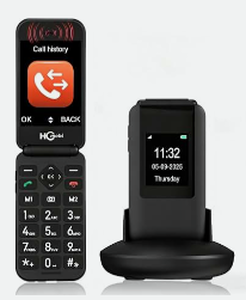lot 8227 image: Hrobot 4G Volte Flip Phone Dual SIM Bluetooth - Stock image may not match actual product images