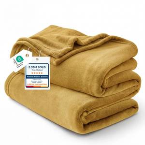 lot 1307 image: Bedsure GentleSoft Fleece Blankets King Size Gold Yellow - Bed Blanket Soft Lightweight Plush Cozy Fuzzy Luxury Microfiber, 108x90 inches