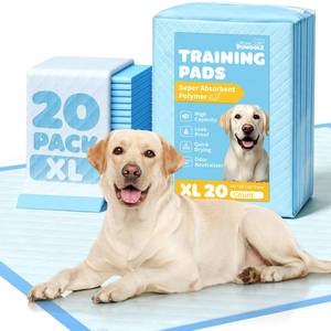 lot 1313 image: Powools Puppy Pads - XL 34 x 28 Dog Training Pads with Fast Absorb Core & Leak-Proof Backing, Quick-Dry Dog Pee Pads for Home, Travel & Crates, 20 Count