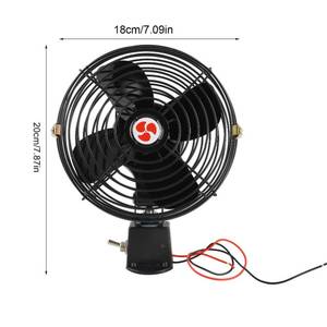 lot 1337 image: Aramox 12V RV Quiet Cooling Fan 2 Speed Switch Heavy Duty Metal Car Fan for Truck RV Car Boat Bus (6 inch)
