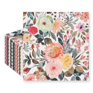 lot 1355 image: 200Pcs Floral Paper Napkins Spring Rose Flower Luncheon Hand Towels