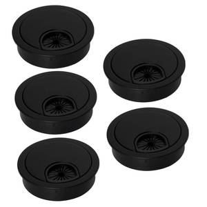 lot 2315 image: Signite 5 Pcs Plastic Desk Cable Grommet 2-12 ��Durable Desk Hole Cover for Wire Management, Desks Cord Grommet for Workstations, Tables, Countertops 60mm Hole Cover for Home & Office Use - (Z-Black)