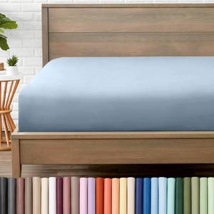 lot 2352 image: Bare Home Full XL Fitted Sheet - 1800 Ultra-Soft (Full XL, Dusty Blue)