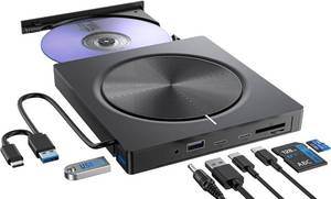 lot 2372 image: Umaniy External CDDVD Drive,8 in 1 DVD Player for Laptop,USB 3.0 Portable DVD Reader Writer ROM Drive,CD Burner External Disk Drive Compatible with Laptop Desktop Mac,Windows 111087