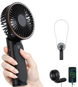 lot 2376 image: TUNISE Portable Handheld Fan, Portable Fan Rechargeable, 4000mAh, 180° Adjustable, 6 Speed Wind, Display Electricity in Real Time, USB Rechargeable Foldable F an, Quiet Personal Fan as Power Bank