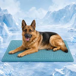 lot 2384 image: GOLOPET Newly Upgraded Large Dog Cooling Mat 34x23 in,Ice Breathable Fabric, Solid Silicone Honeycomb Heat Dissipation Structure, Long-Lasting Coolness Cooling Mat for Dogs(Q-Max0.5)