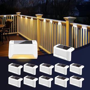 lot 2415 image: PATIOWIN Solar Deck Lights, Solar Step Lights Waterproof, Warm White, 12 Pack