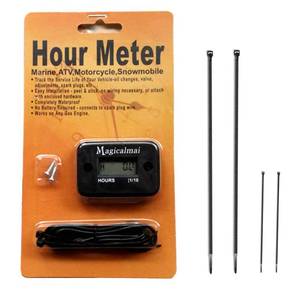 lot 2425 image: Magicalmai Inductive Hour Meter for Gas Engine Generator Lawn Mower Black