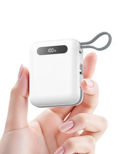 lot 2430 image: Portable Charger, Ultra Mini 10000mAh Portable Charger Power Bank with Built-in Cables, 35W Fast Charging Battery Pack, Travel Essential Compatible with iPhone 17 16 15 Samsung S22 S21 Google iPad etc