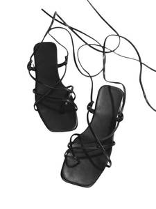 lot 2436 image: GORGLITTER Womens Summer Strappy Sandals Dressy Beach Lace Up Shoes 2026