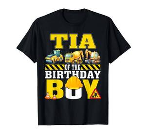 lot 2447 image: Tia Of The Birthday Boy Construction Worker Birthday T-Shirt XL