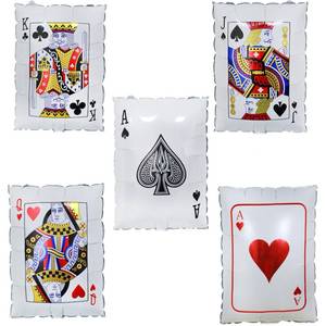 lot 2450 image: CYMYLAR Playing Card Balloons Casino Poker Foil Balloons for Casino Night Party Decorations,Shot Roulette Balloons for Las VegasAlice Party Balloon Decoration,Magic ShowLucky in Love Party Decor