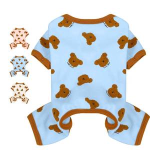lot 2471 image: Dog Pajamas Spring Small Sized Onesie Clothes Soft Stretchy Puppy Pajamas for Small Dogs Cats Girl Pet Costume Cute Bear Printed Pjs Outifts French Bulldog Chihuahua Doggie Clothing