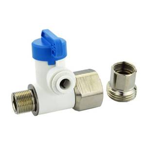 lot 2473 image: John Guest Speedfit 12 x 38 x 14 Inch Angle Stop Adapter Valve, Pusht to Connect Plastic Plumbing Fitting, ASVPP5LF-US