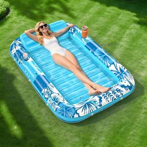 lot 5880 image: POOLACC Inflatable Tanning Pool Lounger Float 70 x 46