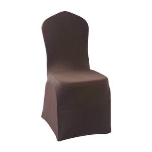 lot 5881 image: WELMATCH Chocolate Stretch Spandex Chair Covers - 12 Pcs