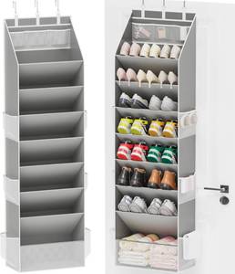 lot 5886 image: Criusia Over the Door Shoe Organizer, 8-Tier