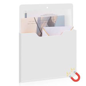 lot 5898 image: Feifeiya Magnetic File Holder, 12.6 x 9.5 Inch, White